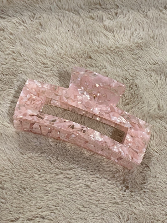 Hair Claw - Pink Speckle